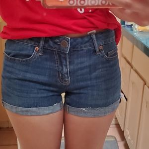 Midi Jean shorts